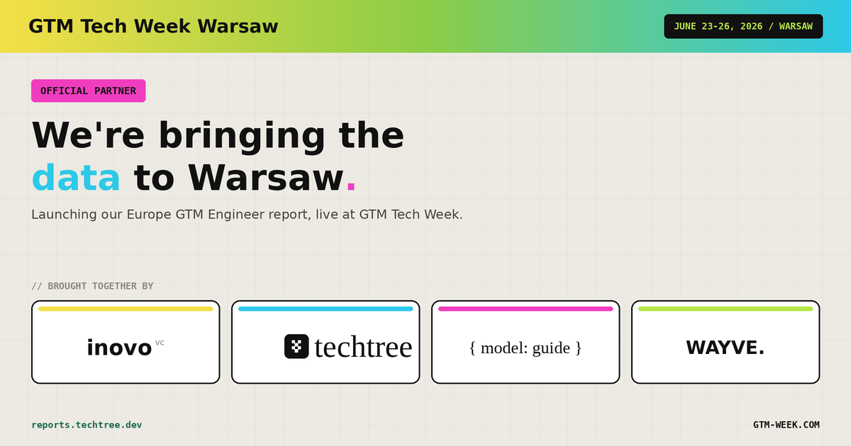 TechTree is at GTM Tech Week Warsaw - and we're bringing the data.